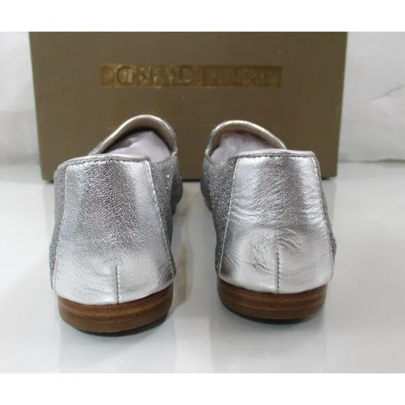 Women's Shoes Donald J Pliner Denda Slip on Loafer Caviar Fabric Silver Size 9.5