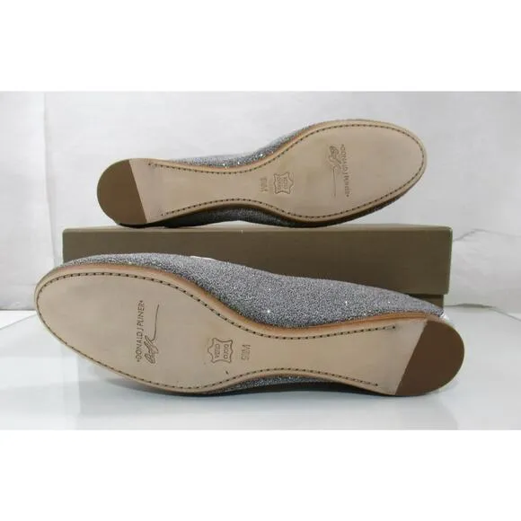 Women's Shoes Donald J Pliner Denda Slip on Loafer Caviar Fabric Silver Size 9.5