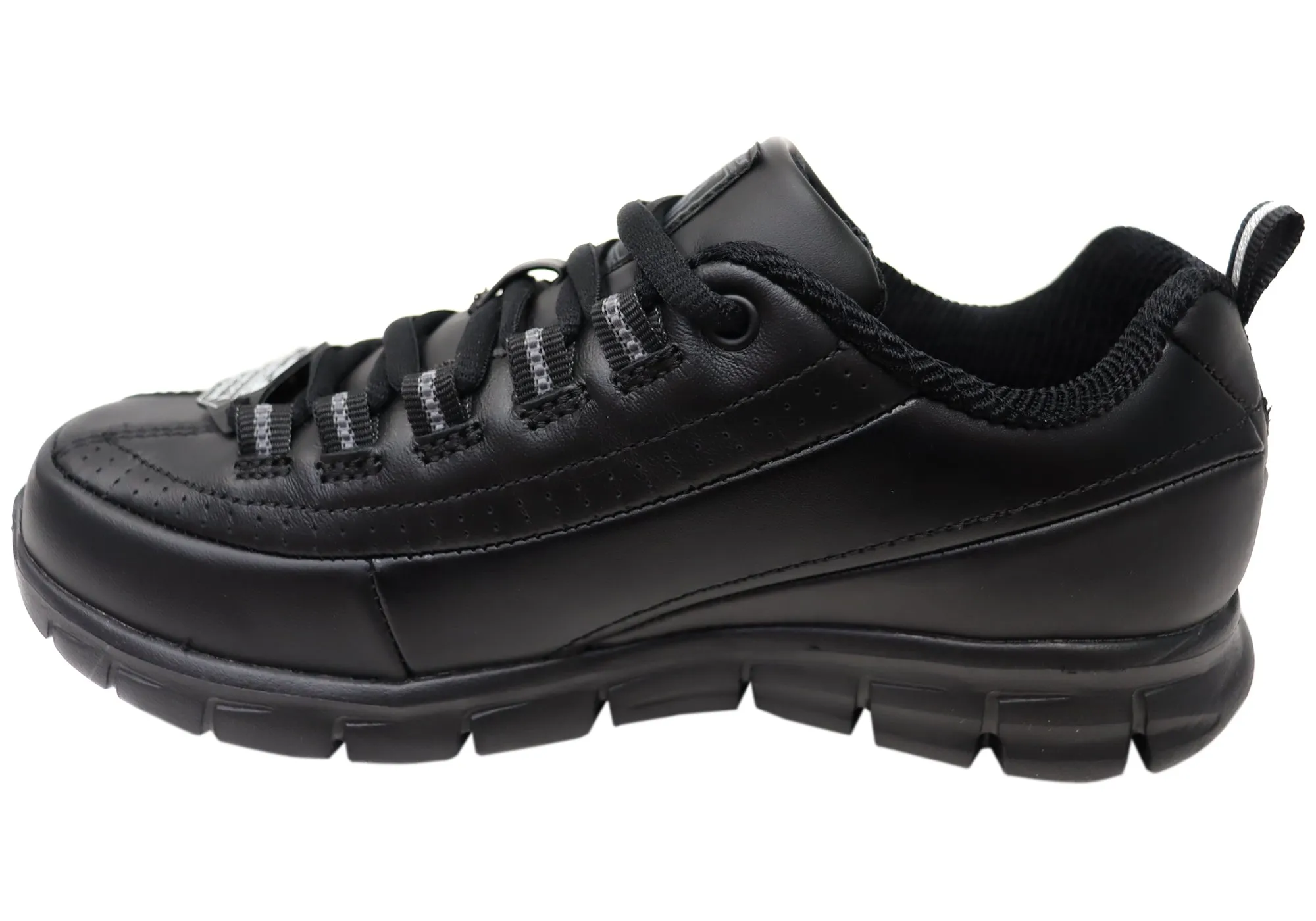 Womens Skechers Sure Track Trickel Leather Slip Resistant Work Shoes