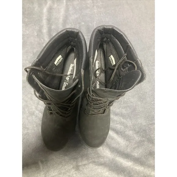 Womens Timberland Tillston High Heel Black Nubuck Boots. Size 9.5.