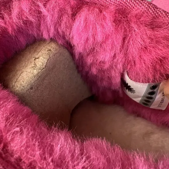 Women's Ugg Boots Sz 8 Classic Ultra Mini Pink Suede Wool Ankle UGG Australia