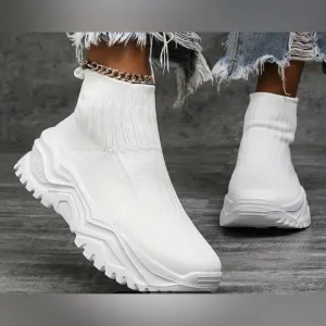 Women's White Sock Sneakers