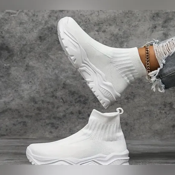 Women's White Sock Sneakers