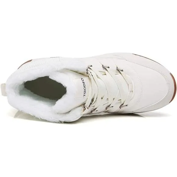 Women's Winter Waterproof Vamp Snow Boots, Beige