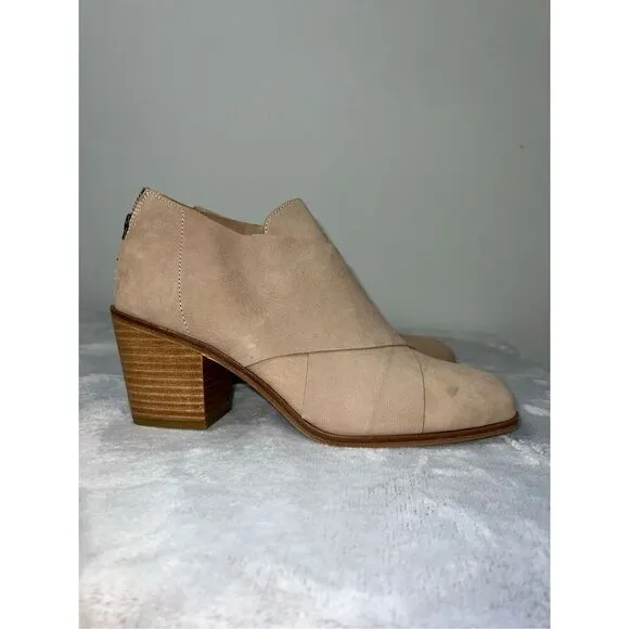 Women’s Eileen Fisher Ember Ankle Boots Tan Nubuck Leather 10