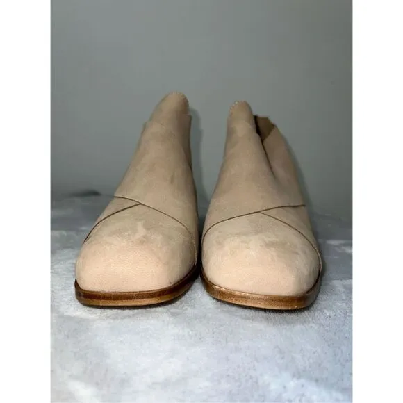 Women’s Eileen Fisher Ember Ankle Boots Tan Nubuck Leather 10