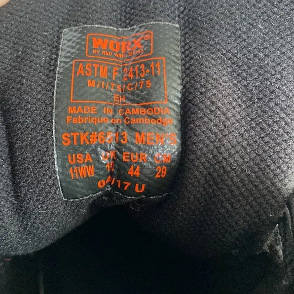 Worx by Red Wing Shoes 6513 boots (size 11 WW)