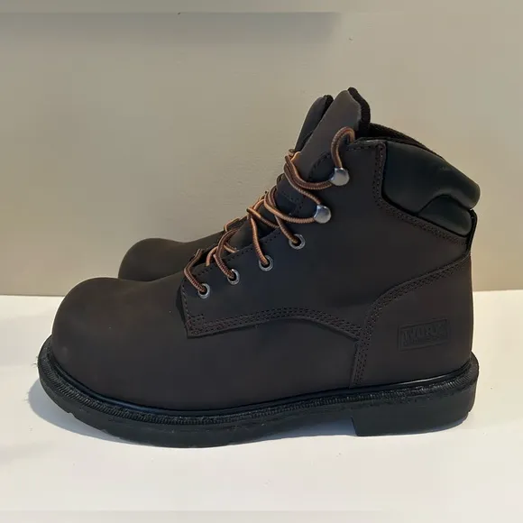 Worx By Red Wing Shoes Mens Work Safety Boots Brown Lace Up Padded Collar 11.5 M