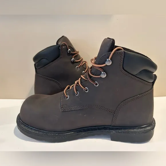 Worx By Red Wing Shoes Mens Work Safety Boots Brown Lace Up Padded Collar 11.5 M