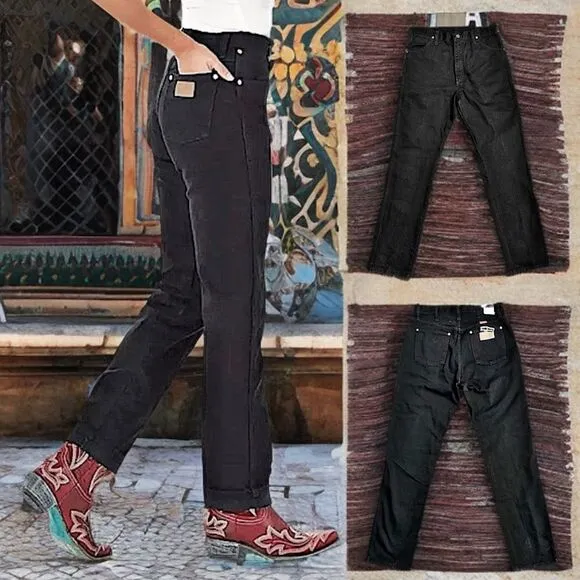 Wrangler Cowboy Cut High Rise Slim Fit Tapered Leg Jeans 13x34