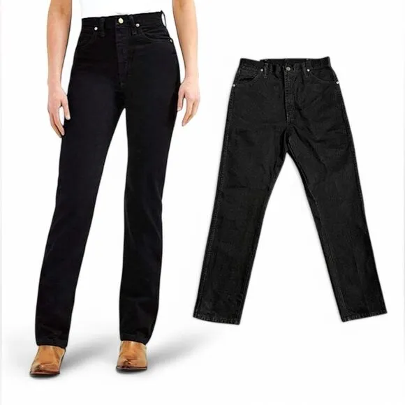 Wrangler Cowboy Cut High Rise Slim Fit Tapered Leg Jeans 13x34