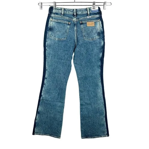 Wrangler westward 626 two tone flare bootcut jeans acid sz 29x32