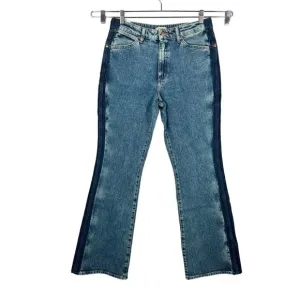 Wrangler westward 626 two tone flare bootcut jeans acid sz 29x32