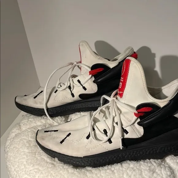 Y-3 White and Red Sneakers