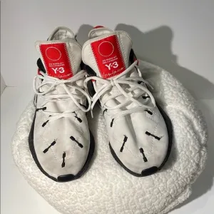 Y-3 White and Red Sneakers