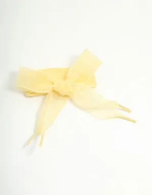 Yellow Fabric Shoe Lace Set