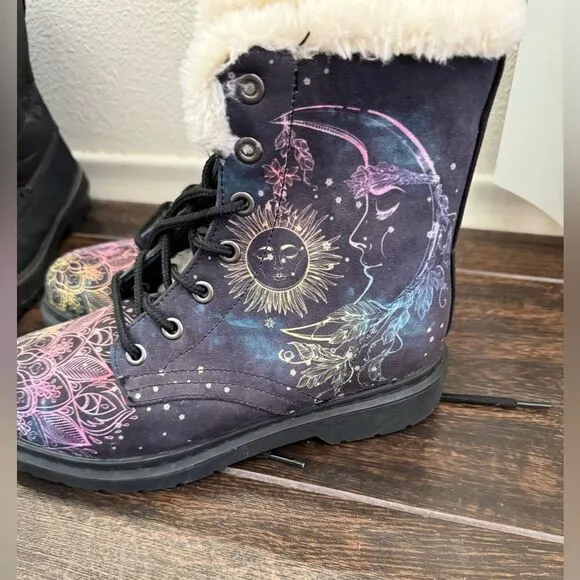 YES WE VIBE SUN AND MOON RAINBOW sz 9 NWOT