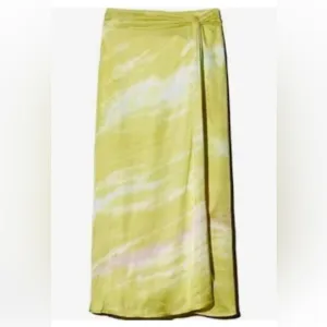 Young Fabulous &amp; Broke Tie Dye Satin Midi Skirt NWT