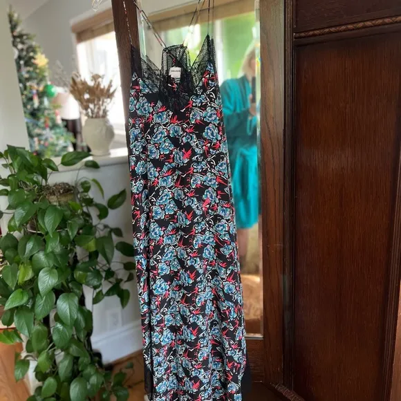 Zadig &amp; Voltaire Ristyl CDC Thunder Dress in Noir. Silk. Size large.