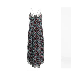 Zadig &amp; Voltaire Ristyl CDC Thunder Dress in Noir. Silk. Size large.