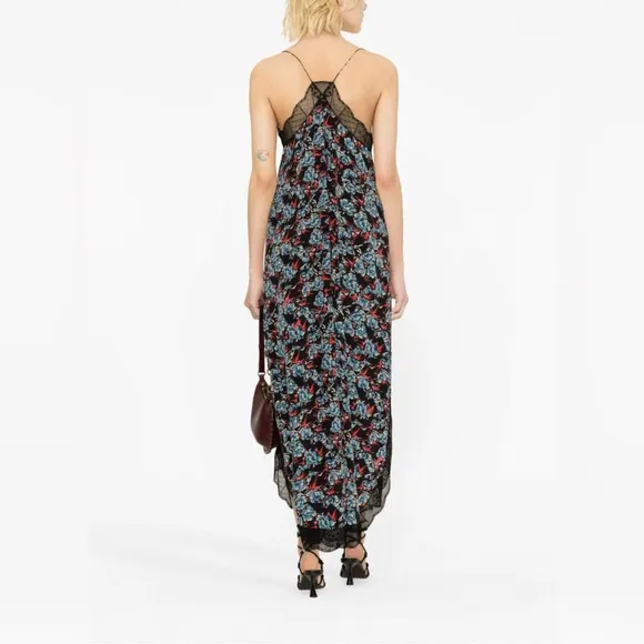 Zadig &amp; Voltaire Ristyl CDC Thunder Dress in Noir. Silk. Size large.