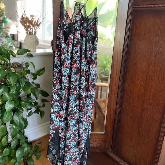 Zadig &amp; Voltaire Ristyl CDC Thunder Dress in Noir. Silk. Size large.