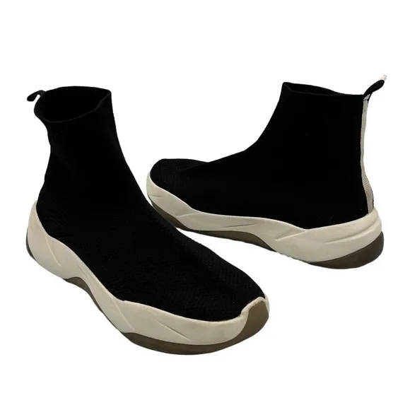 Zara Black High Top Slip On Sneakers Size 39 Women's
