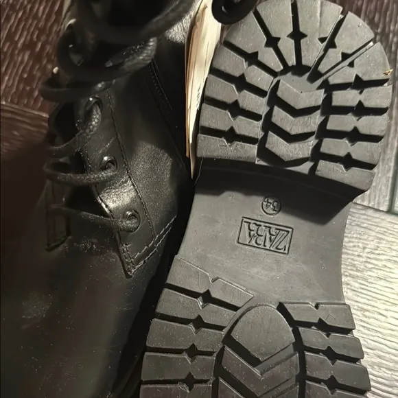 Zara leather Stylish Black Kids Boots