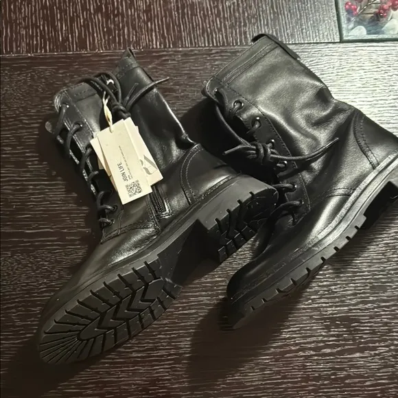 Zara leather Stylish Black Kids Boots