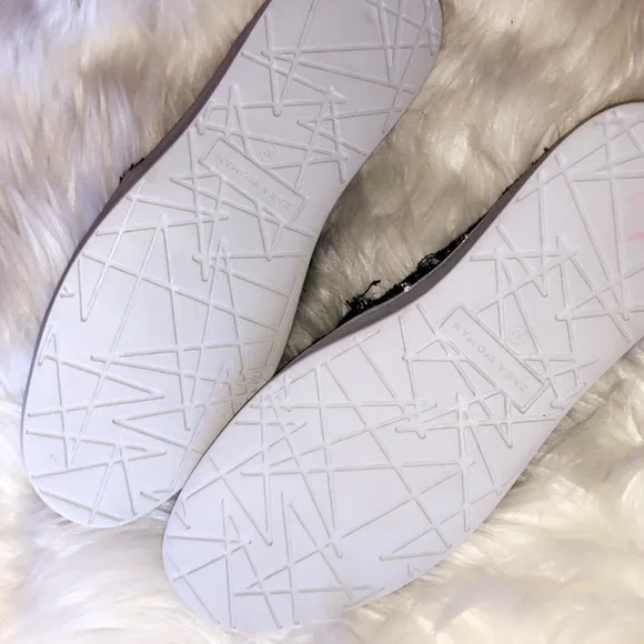 🆕ZARA Tweed Embellished Slip On Sneakers