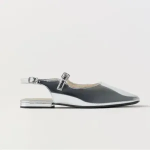 ZARA MIRRORED FLAT SLINGBACKS
