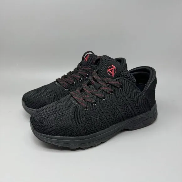 Zeba Hands Free Slip-On Walking Shoes Sneakers Black Ember Red  Women's  10