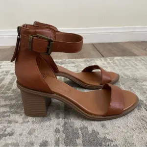 Zodiac Women's Ilsa City Sandals – Brown Leather, Buckle Detail, Size 8.5